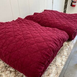 Pottery Barn Belgian Flax Linen Diamond Quilts & Shams (Shams are Cotton) XLTWIN